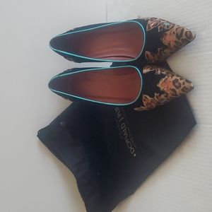 Donald J. Pliner Couture Coyote Calf Skin Western Pumps Heels 9